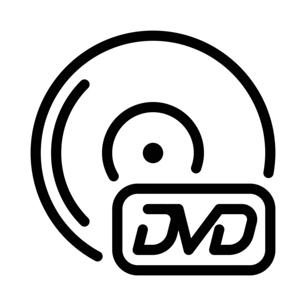 Dvd Icône Symbole Disque Isolé Sur Blanc — Image vectorielle
