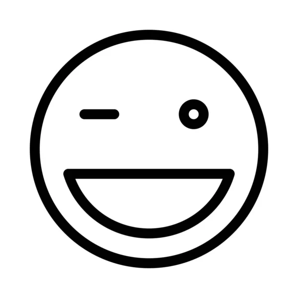 Happy Wink Face Значок Векторні Ілюстрації — стоковий вектор