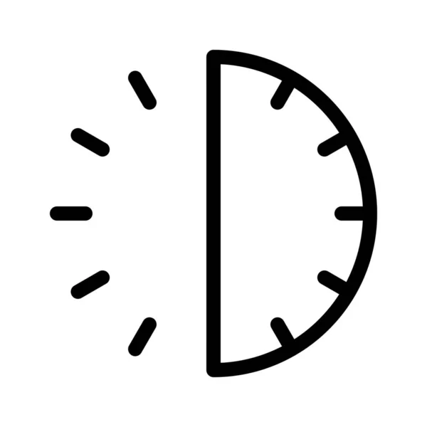 Media Hora Icono Tiempo Vector Ilustración — Vector de stock