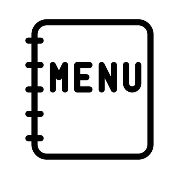 菜单卡 简单的线条插图 — 图库矢量图片