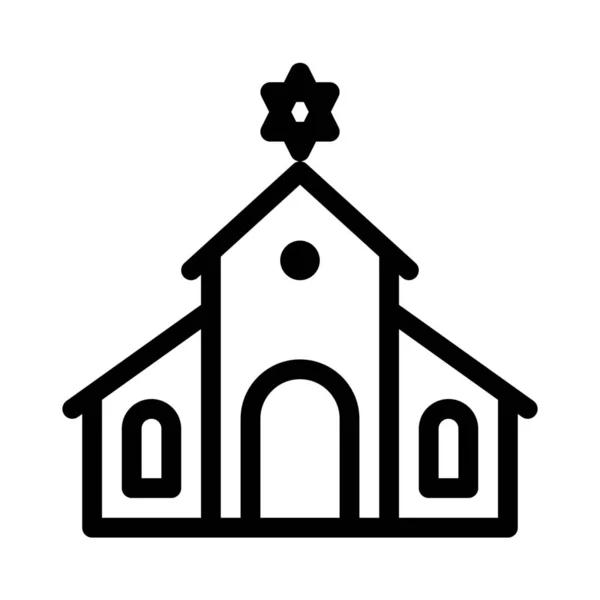Kyrkan Enkla Vektorillustration — Stock vektor