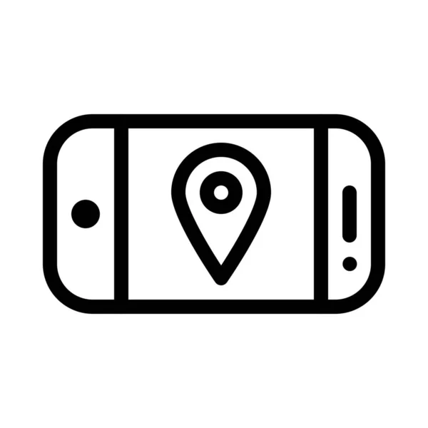 Mappa Portatile Mobile Semplice Illustrazione Vettoriale — Vettoriale Stock