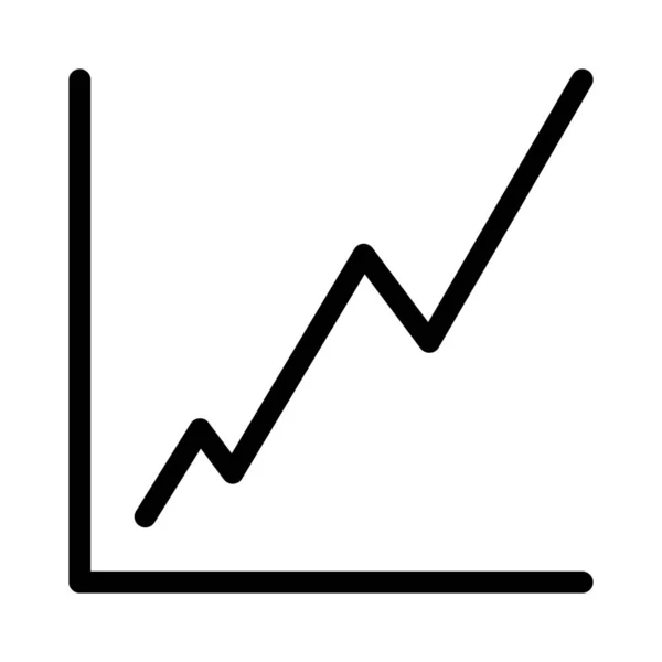 Ícone Gráfico Linha Ilustração Linha Simples — Vetor de Stock