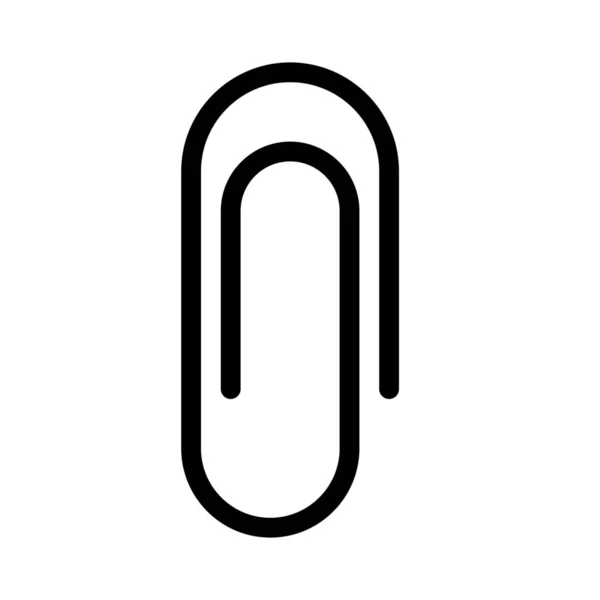 Paperclip Prosty Ilustracja Wektor Znak — Wektor stockowy