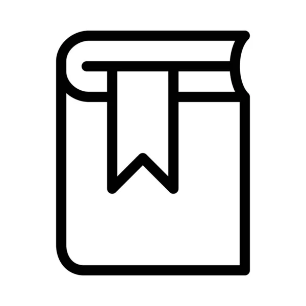 Lesezeichen Seite Symbol Symbol Einfache Zeilenillustration — Stockvektor
