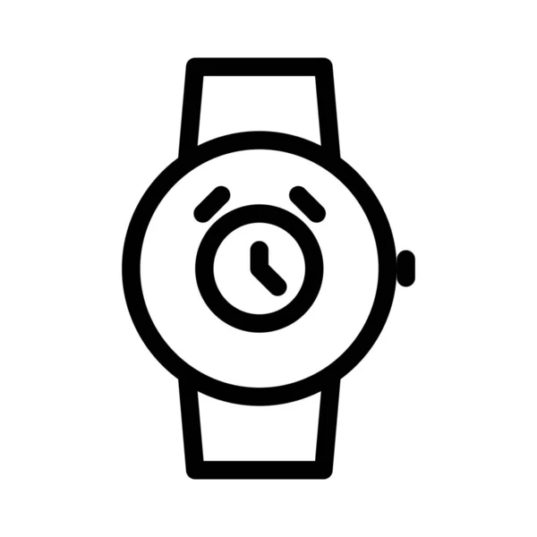 Smartwatch Alarm Notification Illustration Ligne Simple — Image vectorielle