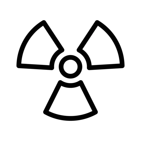 Radioactive Nuclear Simple Vector Illustration Sign — Stock Vector