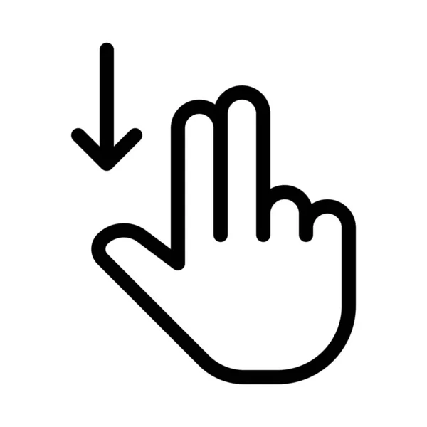 Scroll Gesture Simple Vector Illustration — Stock Vector