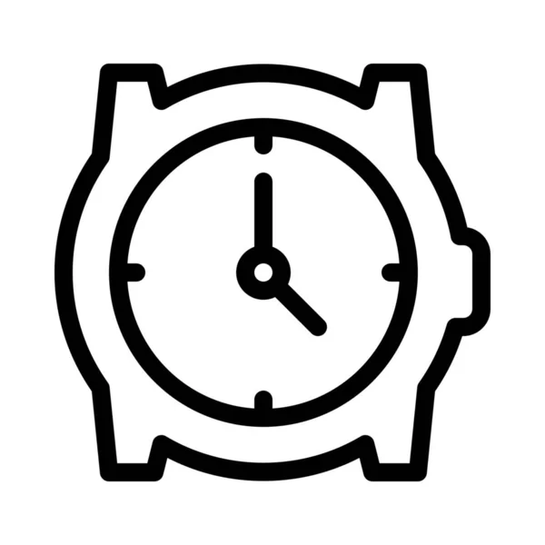 Muñeca Reloj Dial Icono Ilustración Línea Simple — Vector de stock