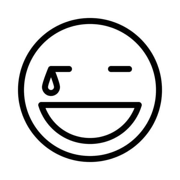 Lachen Hart Smiley Symbol Vektor Illustration — Stockvektor