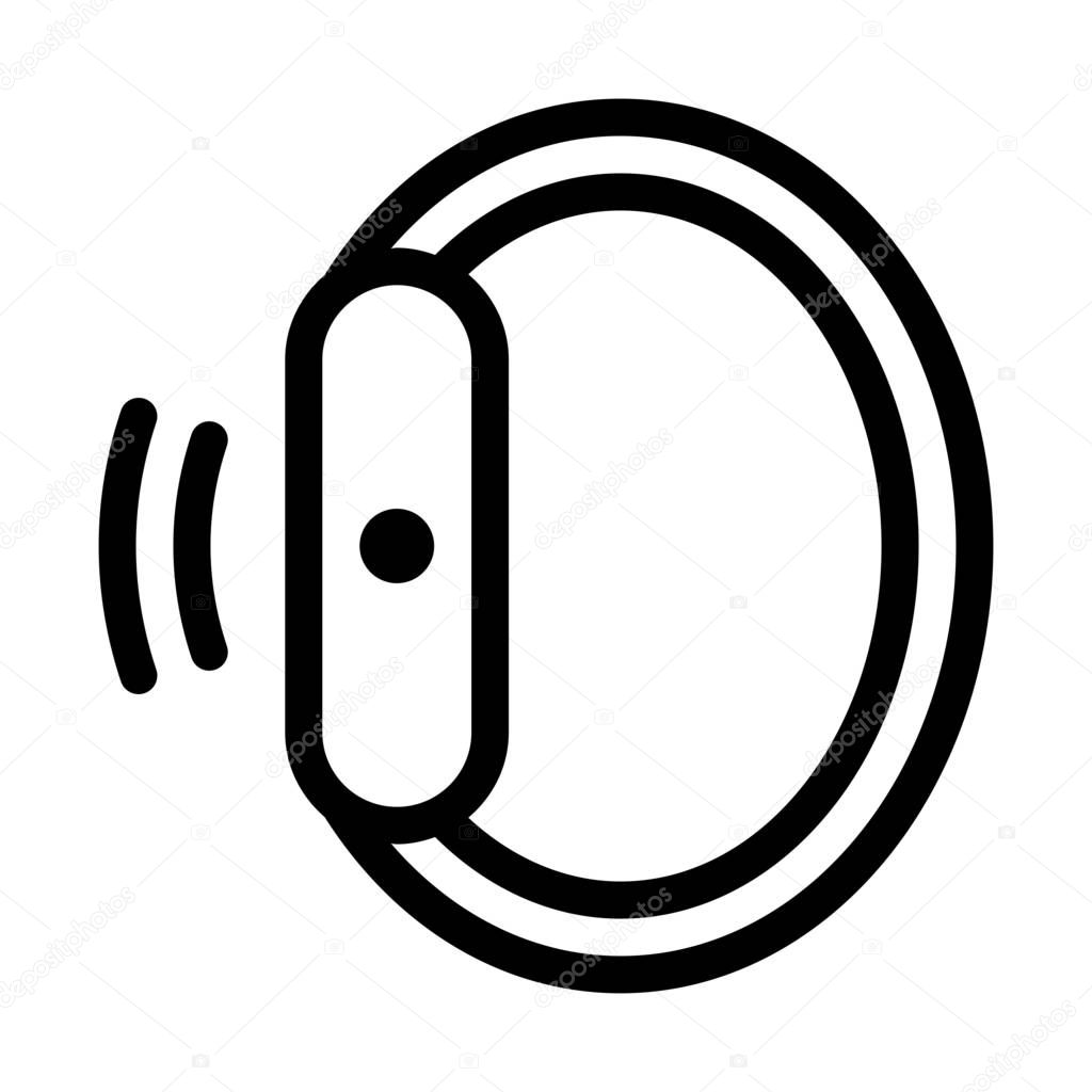Smartwatch Vibration Alert simple line illustration