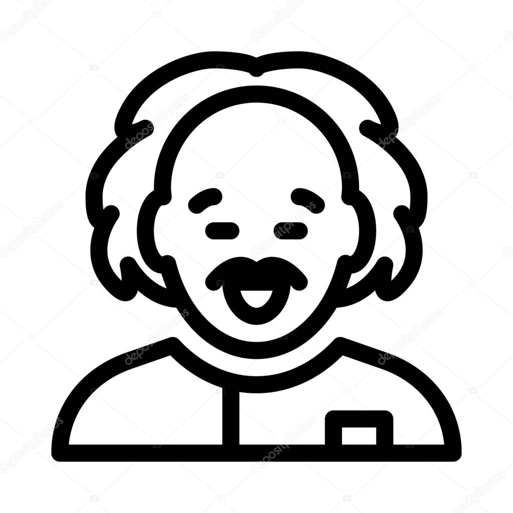 Einstein the Scientist icon vector illustration