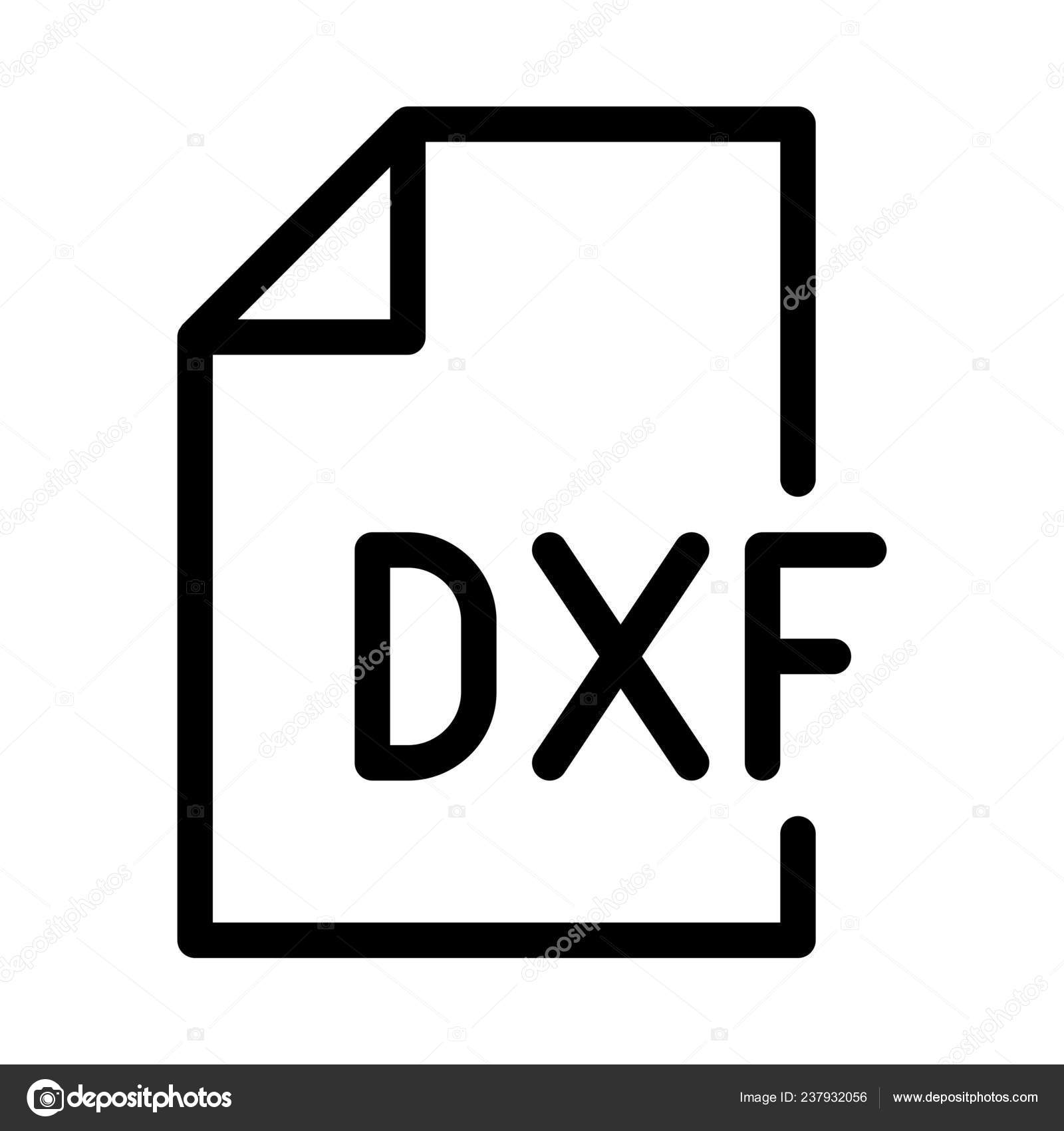 Значок Формата Dfx Простая Иллюстрация Строки Векторное.