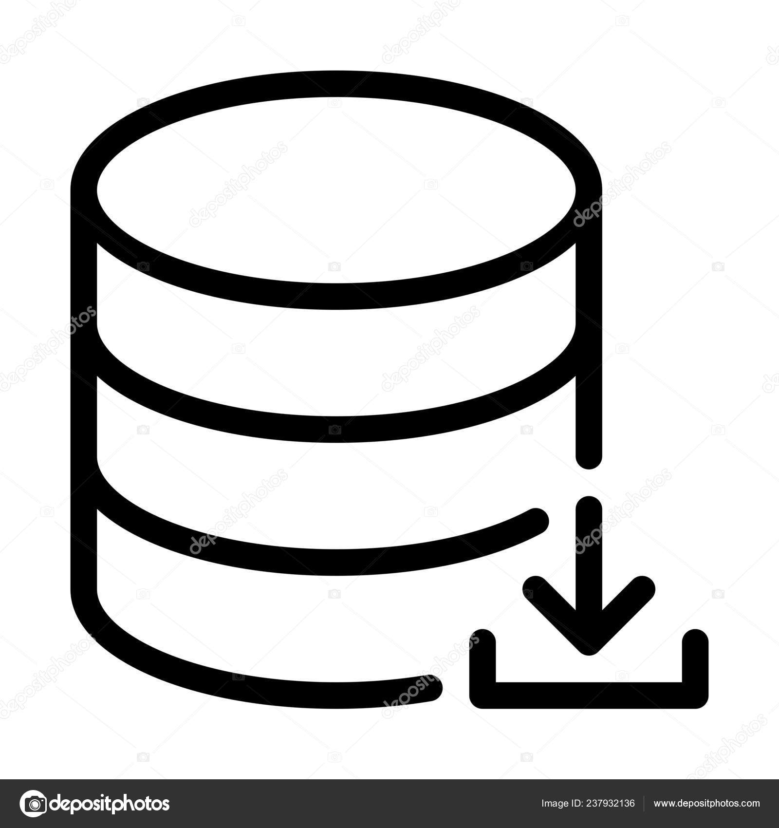 Download Banco Dados Símbolo Ícone Ilustração Linha Simples Vetor de  ©get4net 237932136, image size:1600x1700