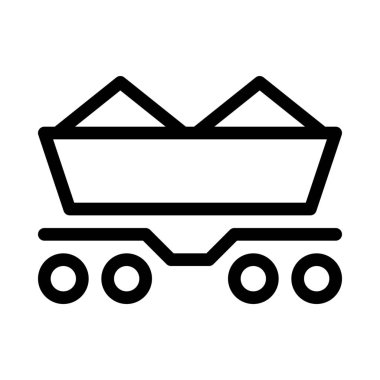 Kömür ulaşım vagon işareti vektör çizim