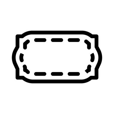 sivri kenarları çerçevesi simgesi, basit hat illüstrasyon