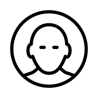 kel adam basit vektör çizim