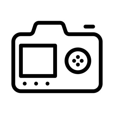 Kamera fonksiyonu ve ekran, basit hat illüstrasyon