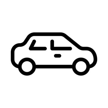 Sedan araba modeli işareti illüstrasyon vektör