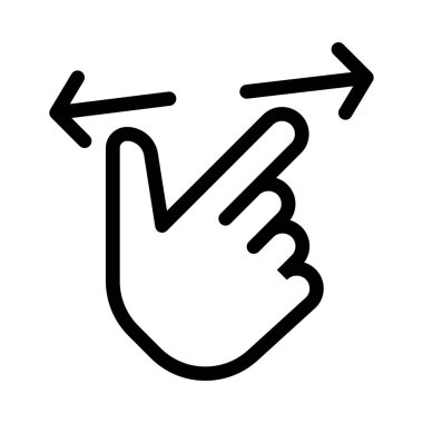 Yakınlaştır veya bölünmüş simgesi, basit hat illüstrasyon