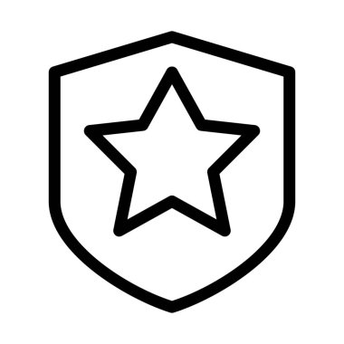 Yıldız kalkan koruma vektör çizim