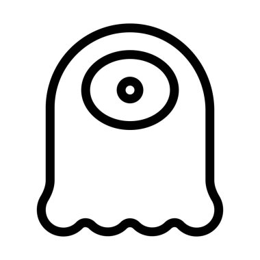 Uzaylı yaratık basit vektör illüstrasyon işareti