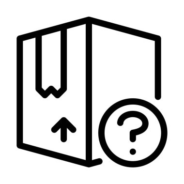 Kutu Teslim Yardım simgesi vektör çizimi  