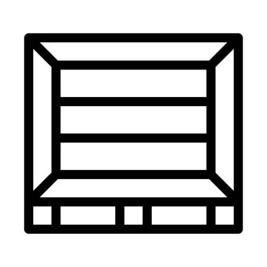 Palet kutusu konteyner işareti illüstrasyon vektör