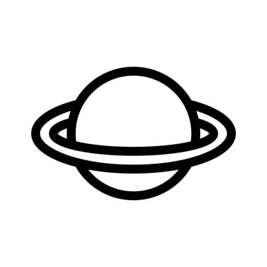 Satürn Planetory vücut basit vektör illüstrasyon işareti