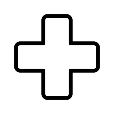 İlk yardım sembol simge üzerinde beyaz izole 