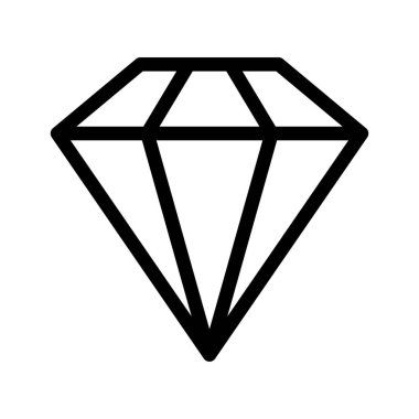 Elmas, basit hat illüstrasyon