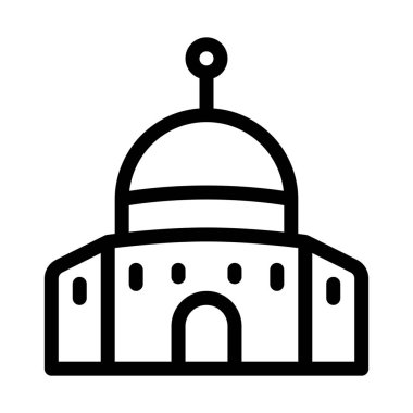 Temple Mount İsrail, basit vektör çizim