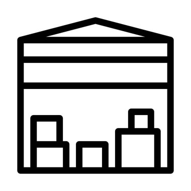 Stok depolama depo, vektör tasarımı