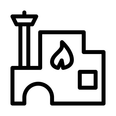 Şehir İtfaiye simge vektör çizim