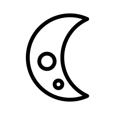 Ağda hilal ay basit vektör illüstrasyon işareti