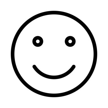Gülümseyen yüz ifade basit bir çizgi çizim