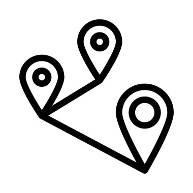 Rota Pins simge vektör çizim Haritası   