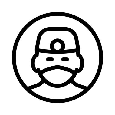 Doktor simgesi, basit hat illüstrasyon