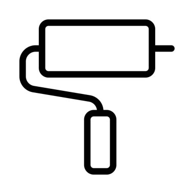 Rulo boya biçimi basit vektör illüstrasyon işareti