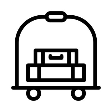 Hotel belboy hizmet basit vektör çizim