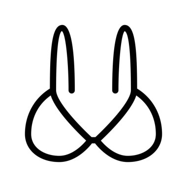 Sutyen ya da sütyen, basit hat illüstrasyon