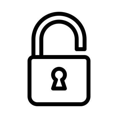 Güvenlik ve kilit işareti vektör çizim