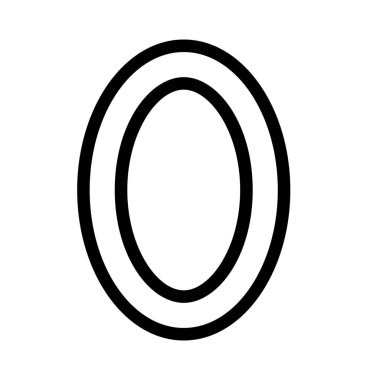 Oval basit fotoğraf çerçevesi