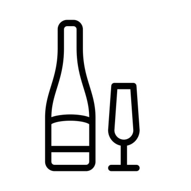Şampanya basit vektör illüstrasyon işareti