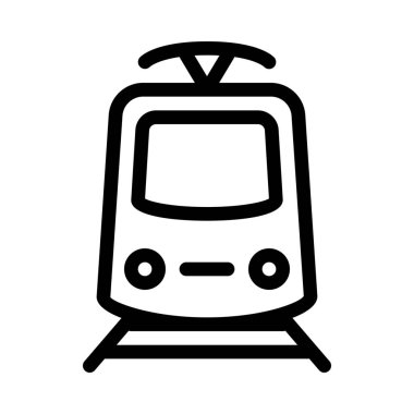 Elektrik Powered tramvay, basit vektör çizim