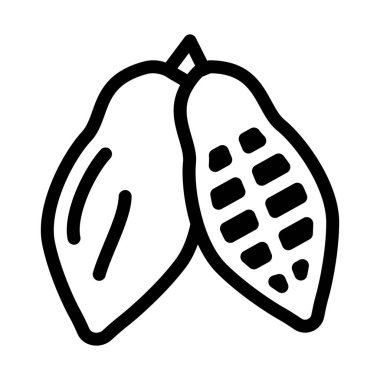 Ham kakao Pod işareti illüstrasyon vektör