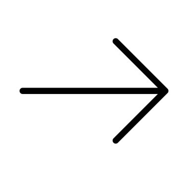 Sağ ok simgesi, basit hat illüstrasyon