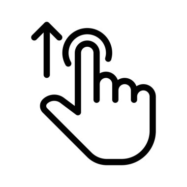 Sürükle yukarı veya tokatlamak, basit vektör çizim