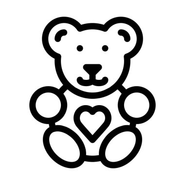 Tüylü ayıcık, basit vektör çizim