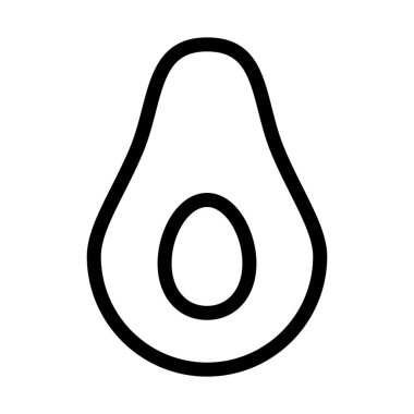 Besleyici avokado meyve vektör çizim imzalamak